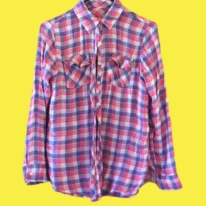flannel long sleeve button up shirt